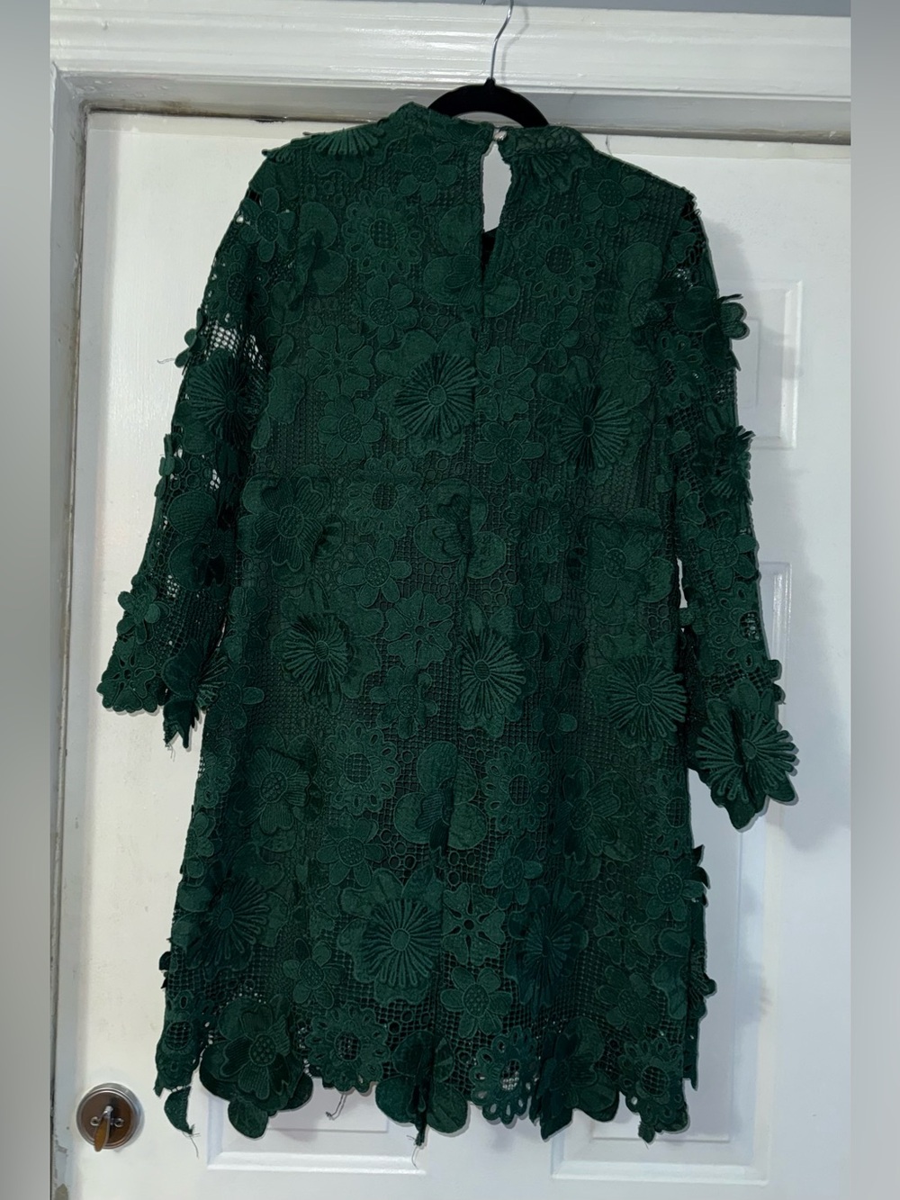Shop The Mint Green 3D Floral Lace Overlay Dress Small Wedding Holiday - Picture 9 of 16